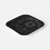 Luxuriöse Black Elegant Wedding Paper Teller (Gewinkelt)