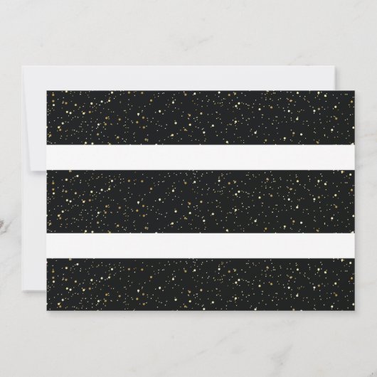 Luxuriöse Black Gold Abschluss Foto Vielen Dank fü Einladung (Rückseite)