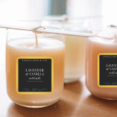 Luxuriöse Black & Gold Candle Aufkleber