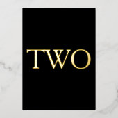 Luxuriöse Black & Gold Foil Tischnummer für Hochze (Vorderseite)