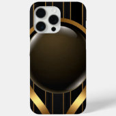Luxuriöse Black & Gold gestreiftes iPhone 16 Fall Case-Mate iPhone Hülle (Rückseite)