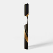 Luxuriöse Black & Gold gestreiftes iPhone 16 Fall  iPhone Hülle (Rechte Seite)