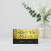 Luxuriöse Black Gold Glitzer Spark Stars Ausgezeic Visitenkarte (Stehend Vorderseite)