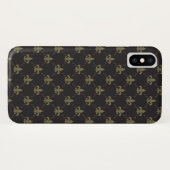 Luxuriöse Black Gold Lilie Pattern Case-Mate iPhone Hülle (Rückseite (Horizontal))