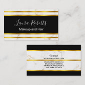Luxuriöse Black Gold Marmor Business Card Visitenkarte (Vorne/Hinten)