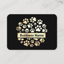 Luxuriöse Black Gold Pet Supplies Store Business C Visitenkarte
