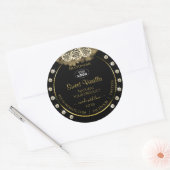 Luxuriöse Black Gold Product Labels Rose Jewels Lo Runder Aufkleber (Umschlag)