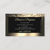 Luxuriöse Black Gold Sparkle Glitzer Star Diamonds Visitenkarte (Rückseite)