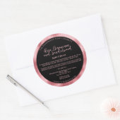 Luxuriöse Black & Pink Kosmetik Jar Label Runder Aufkleber (Umschlag)