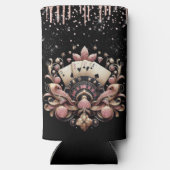 Luxuriöse Black Pink Las Vegas Bachelorette Selters Dosenkühler (Rückseite)