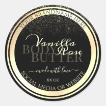 Luxuriöse Black Product Packaging Labels Gold Fram