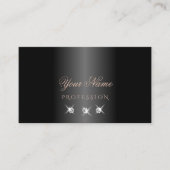 Luxuriöse Black Rose Gold Sparkling Diamonds Stilv Visitenkarte (Vorderseite)