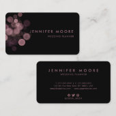 Luxuriöse Black Rose Gold Spots Beruflich Visitenkarte (Vorne/Hinten)