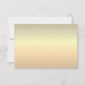 Luxuriöse Bläsersilber und Gold Wedding RSVP Card (Rückseite)