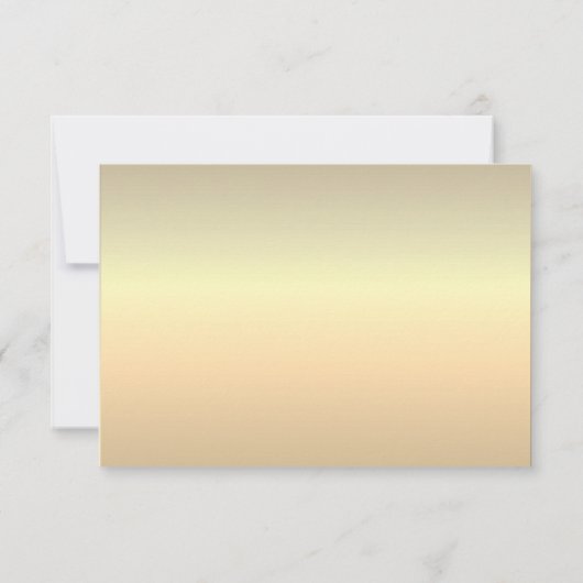 Luxuriöse Bläsersilber und Gold Wedding RSVP Card (Rückseite)