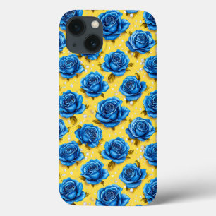 Luxuriöse Blaue Rosen Stylisches Elegantes Florale Case-Mate iPhone Hülle