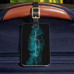 luxuriöse blaue trübe, schicke Signature Monogram Gepäckanhänger