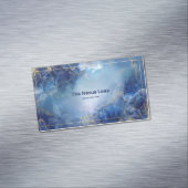 Luxuriöse Blue Agate Geode & Gold Glitzer Magnetische Visitenkarte (Beispiel)
