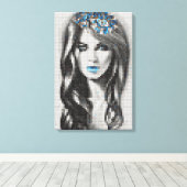 Luxuriöse Blue Elegance Leinwand (Insitu (Holzboden))