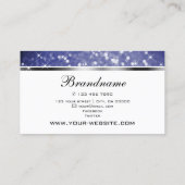 Luxuriöse Blue Glitzer Sparkle Shimmer Stars Stilv Visitenkarte (Rückseite)