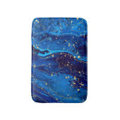 Luxuriöse Blue Gold Marmor Texture Badematte (Vorderseite Vertikal)