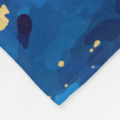 Luxuriöse Blue Gold Marmor Texture Fleecedecke (Ecke)