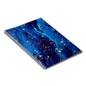 Luxuriöse Blue Gold Marmor Texture Notizblock (Rechte Seite)
