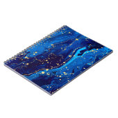 Luxuriöse Blue Gold Marmor Texture Notizblock (Linke Seite)