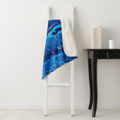 Luxuriöse Blue Gold Marmor Texture Sherpadecke (Beispiel)