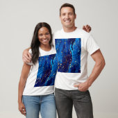 Luxuriöse Blue Gold Marmor Texture T-Shirt (Unisex)