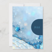 Luxuriöse Blue Watercolor Abstrakt Pearlescent (Rückseite)