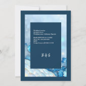 Luxuriöse Blue Watercolor Abstrakt Pearlescent (Rückseite)