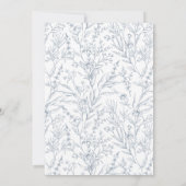 Luxuriöse blühende Blumenmuster Hochzeit Tischnumm Einladung (Rückseite)