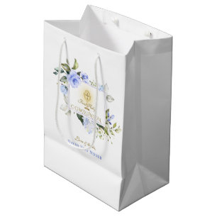 Luxuriöse Blumen Gold Erste Heilige Kommune Mittlere Geschenktüte