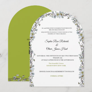 Luxuriöse Blumenbogen-Hochzeitseinladung Einladung