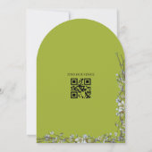 Luxuriöse Blumenbogen-Hochzeitseinladung Einladung (Rückseite)