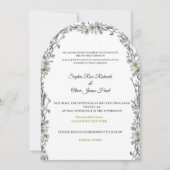 Luxuriöse Blumenbogen-Hochzeitseinladung Einladung (Vorderseite)