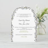 Luxuriöse Blumenbogen-Hochzeitseinladung Einladung (Stehend Vorderseite)