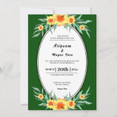 Luxuriöse blumengeschmückte Hochzeitseinladungen K Einladung (Vorderseite)