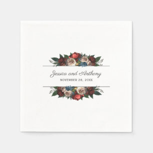 Luxuriöse Blumenhochzeit oder -verlobung in edlen  Serviette