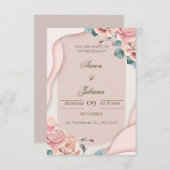 Luxuriöse Blumenhochzeitseinladung Dankeskarte (Vorne/Hinten)