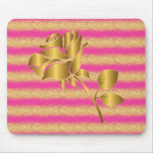 Luxuriöse Blumenrosa Glitzer Geschenke Mousepad (Vorne)