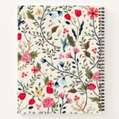 Luxuriöse Blumenschrift Notizblock (Rückseite)