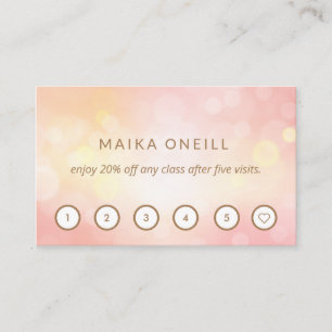 Luxuriöse Blush PINK Bokeh Wellness-Massage Yoga Visitenkarte
