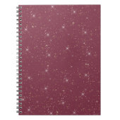Luxuriöse bordeauxfarbene Glitzer Konfetti Notizblock (Vorderseite)
