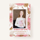 Luxuriöse Botanische Monogram Logo Aquarell Ausweis (Vorderseite)