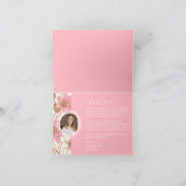 Luxuriöse Botanische Monogram Logo Aquarell Dankeskarte (Innenseite)