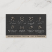 Luxuriöse Botox Lip Filler Anleitung Aftercare Car Visitenkarte (Rückseite)