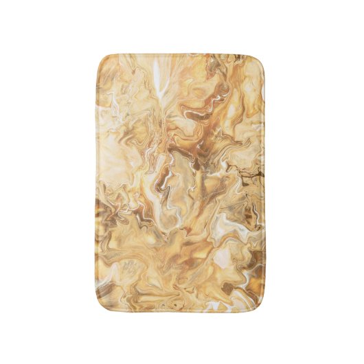 Luxuriöse Braun-Gold Aquarelle Kunst Badematte (Vorderseite Vertikal)