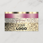 Luxuriöse Burgundy Gold Sparkling Glitzer Add Logo Visitenkarte (Vorderseite)